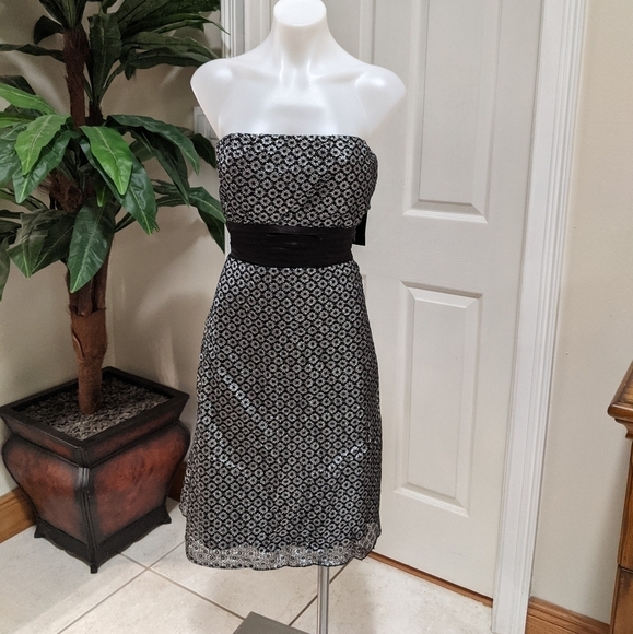 Eyeshadow Metallic Strapless Dress Junior's Sz11 - Picture 1 of 11